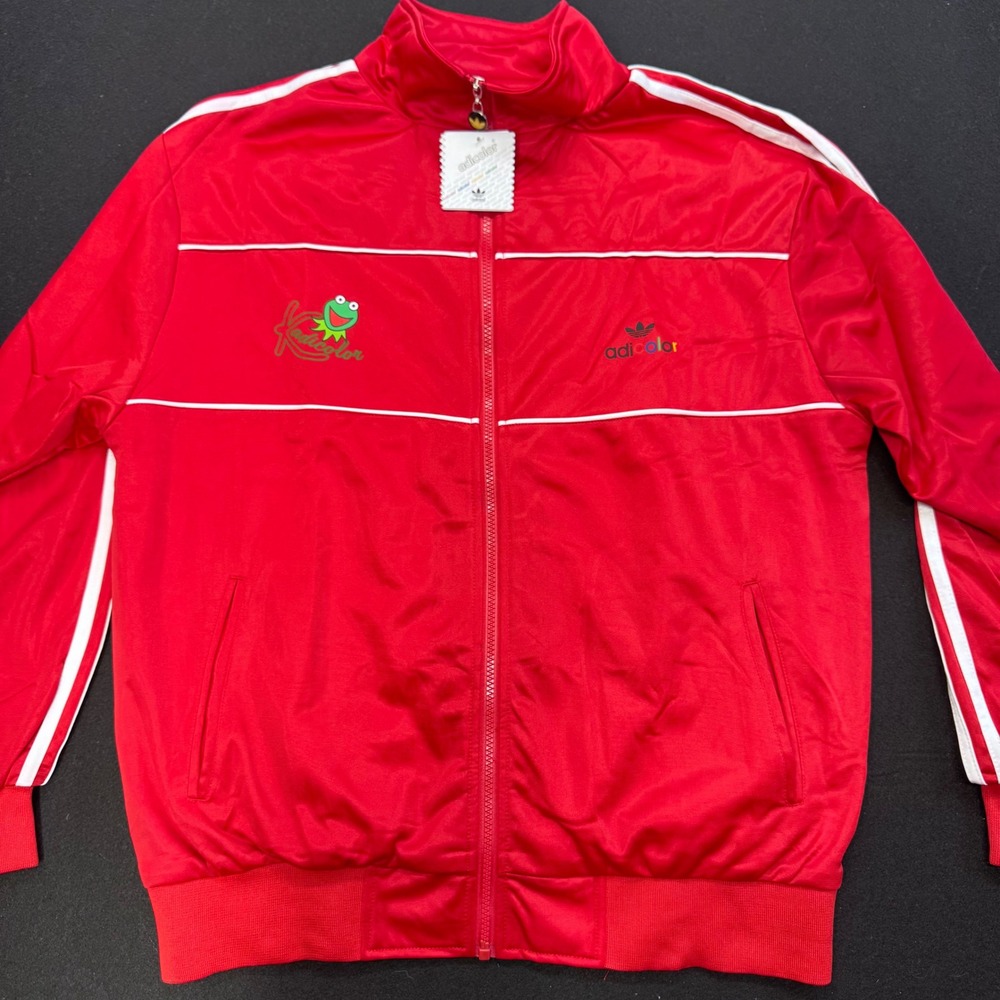 Adidas Adicolor Kermit the Frog Track Jacket Red Trefoil Mens XXL562102
